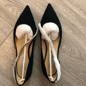 Brand new crystal flats